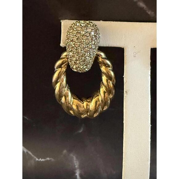 Vintage Ciner Signed 1/20 14k Doorknocker Earrings - Picture 2 of 13